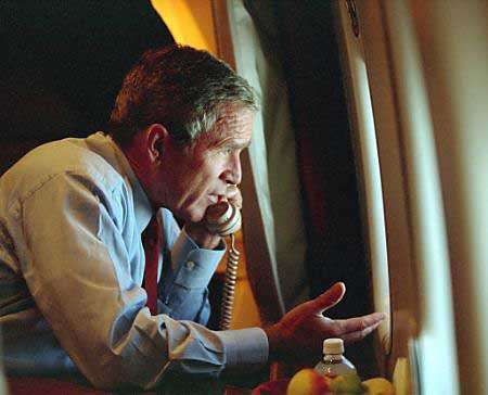 G. W. Bush, Air Force One, September 11, 2001